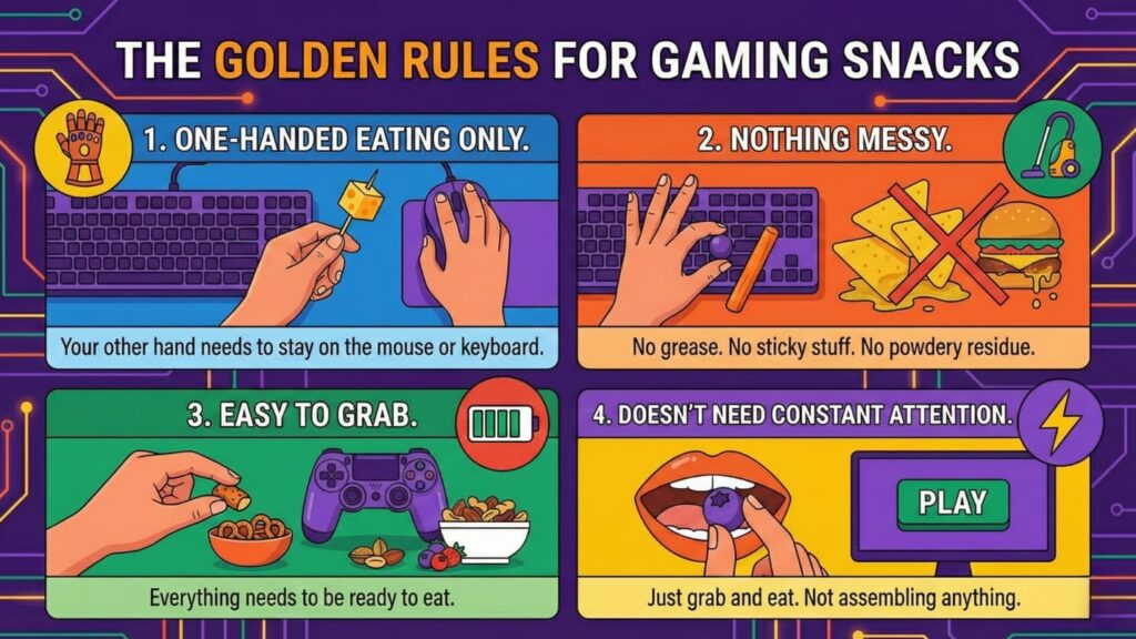 The golden rules for gaming snacks
